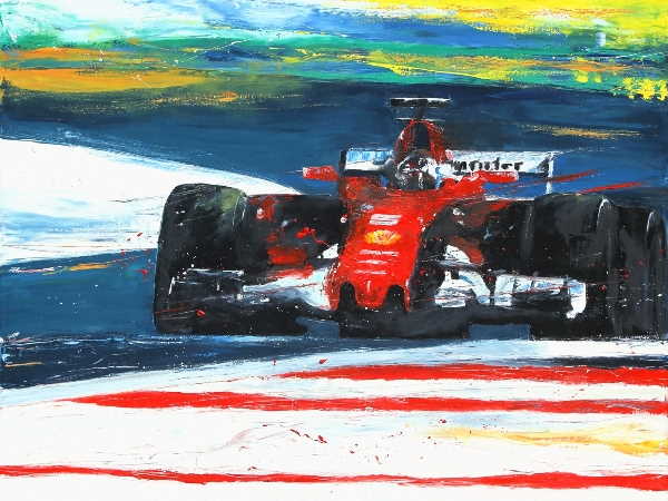 Abstract Motorsport Art Ferrari F1